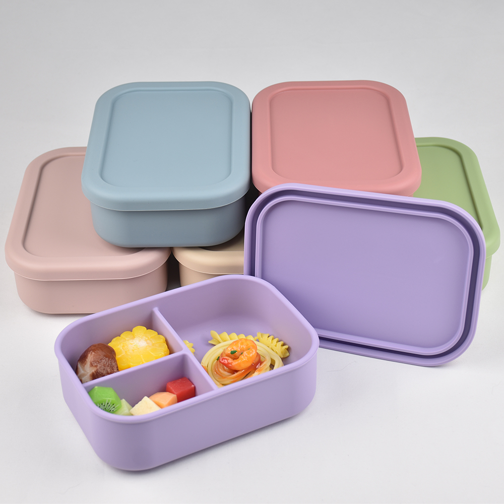 Baby Food Plan - Пищевой силиконовый ланч-бокс Bento с 3